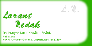 lorant medak business card